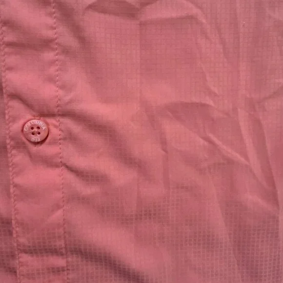 Columbia Sportswear PFG Button Performance Fishing Gear Shirt Orange Mens XL - Picture 11 of 12